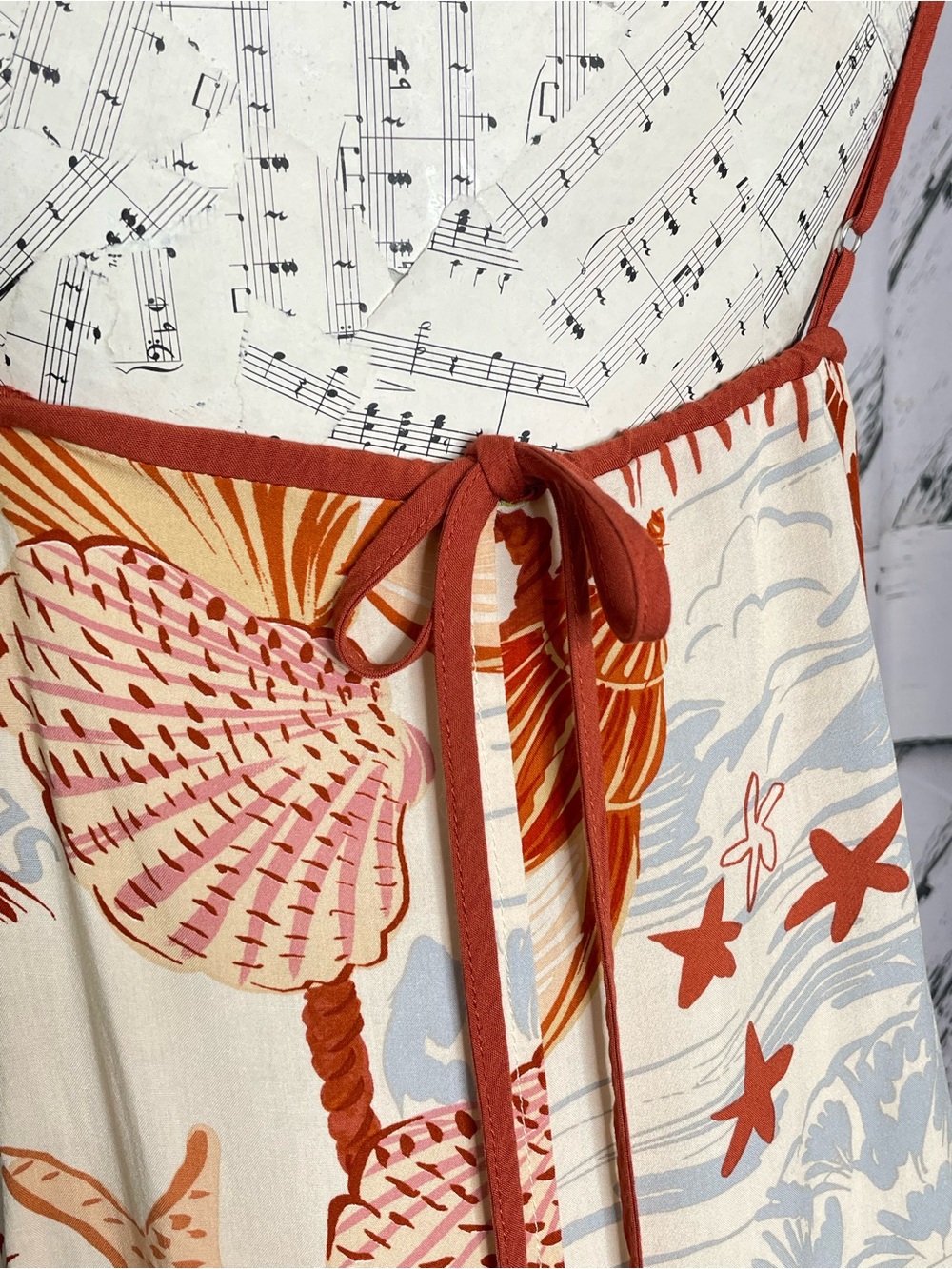 Label of Love Anthropologie Maxi Dress Seashore Pattern M - Picture 4 of 8